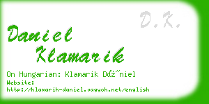 daniel klamarik business card